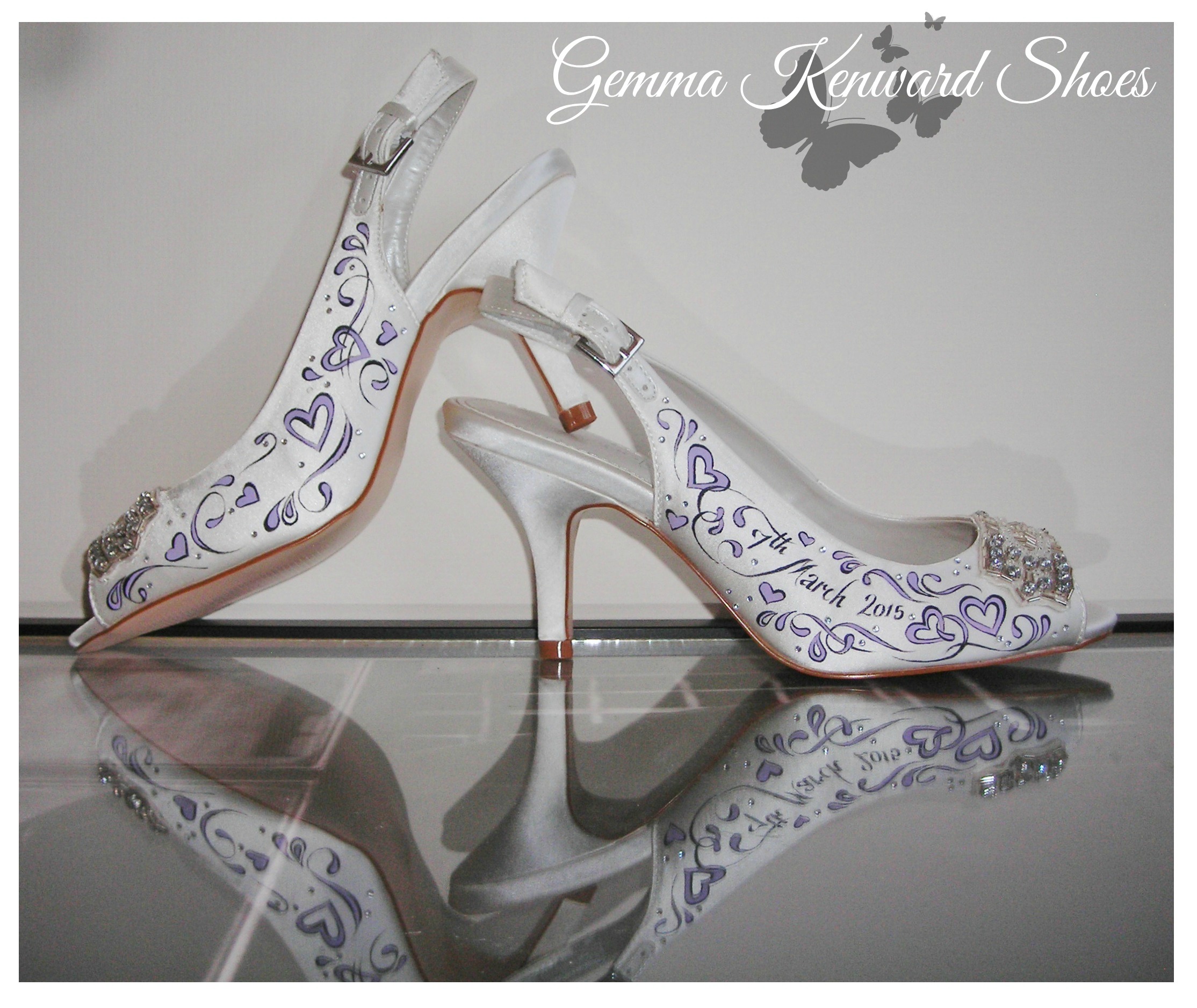 Purple lace wedding shoes clearance